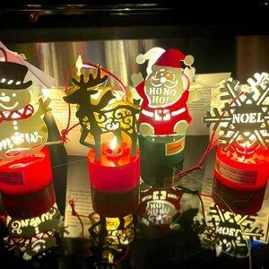 NWT 4 Double Sides Tea Lights Table Decorations